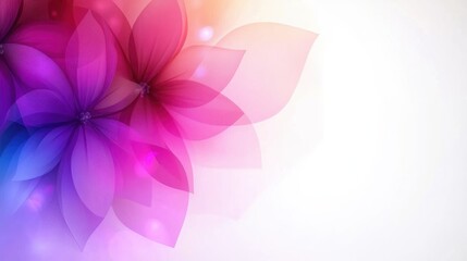 Fototapeta premium A vibrant floral design featuring layered pink and purple petals on a soft, light background.