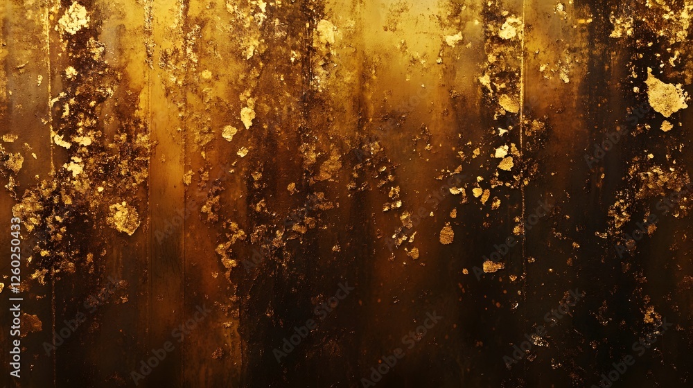 Aufkleber abstract golden metallic texture with shimmering glitter particles elegant gilded background luxurio