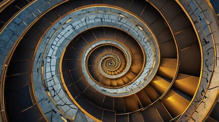 spiral staircase in the church