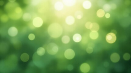 Fototapeta premium serene green bokeh: a soft blurred background with dreamy highlights, creating a calming and natural atmosphere