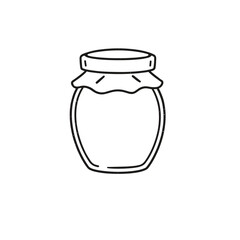 Hand-drawn empty jar outline illustration