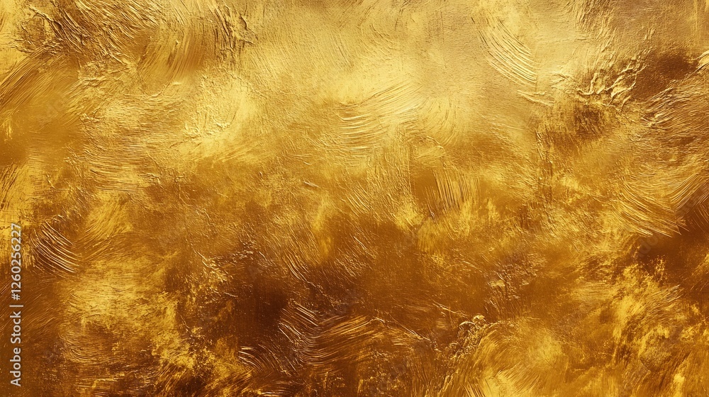 Leinwandbilder Breathtaking abstract background featuring a shimmering metallic texture with a rich golden bronze and copper color palette  The luminous glowing surface creates a sense of infinite