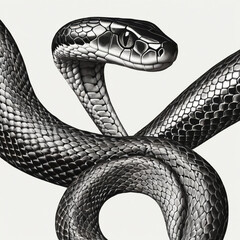 Fototapeta premium snake on a black background