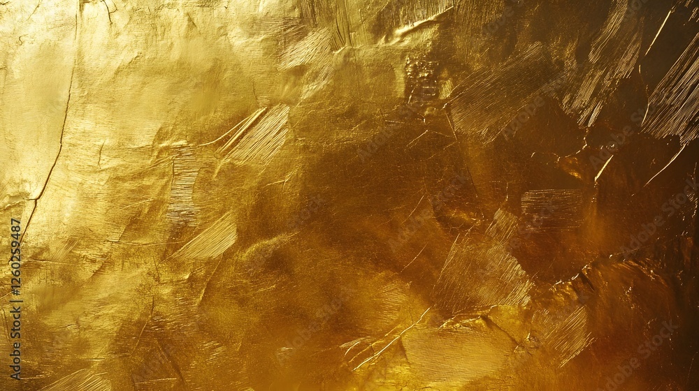 Poster captivating golden abstract background with a textured metallic surface featuring intricate patterns