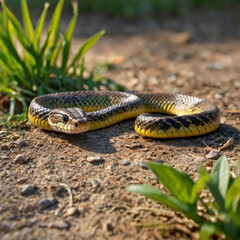 Fototapeta premium snake in the grass