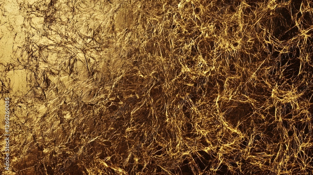 Poster captivating golden abstract fractal pattern with a dynamic fluid and organic composition the texture