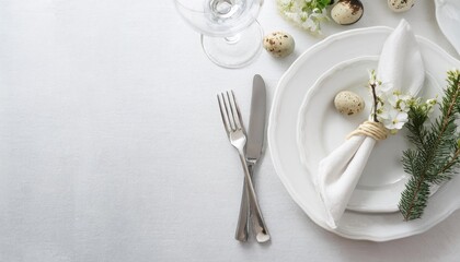 Easter family dinner table arrangement 