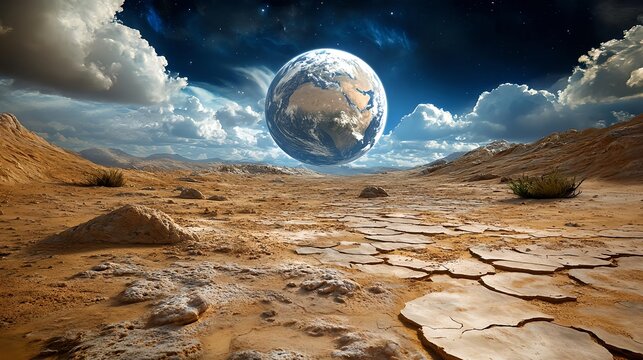 Alien Planet Landscape, Desert, Earth - Surrealism
