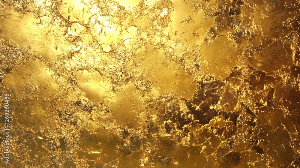 Leinwandbilder captivating golden flames and sparks surreal background with vibrant metallic glow beautiful abstrac