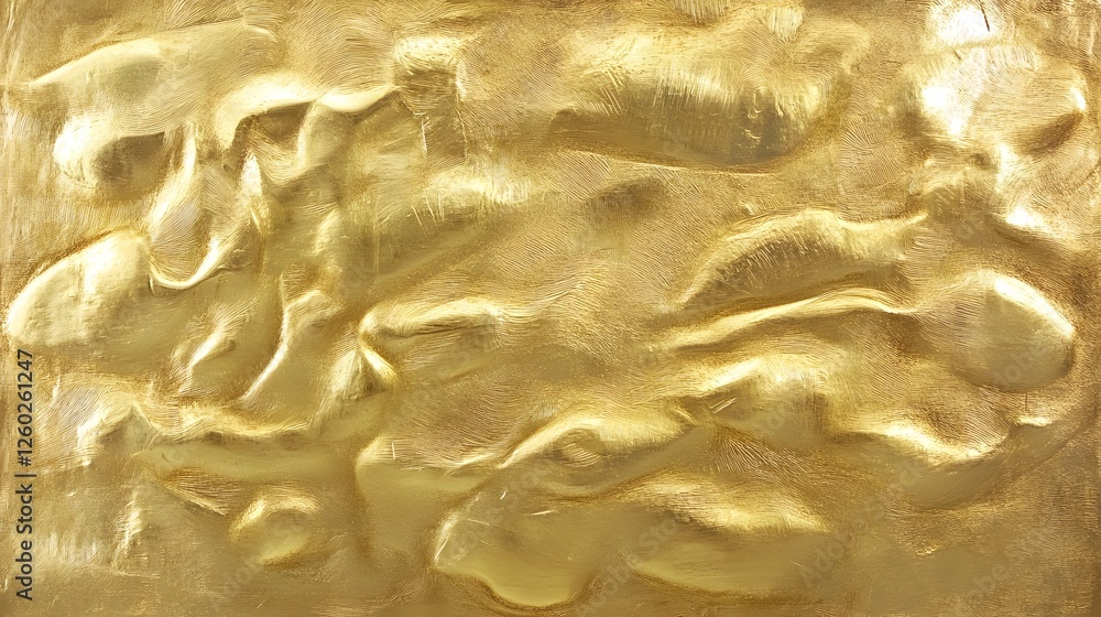 Fototapete Captivating metallic gold texture with a mesmerizing granular and wrinkled abstract pattern creating a luxurious glamorous and opulent visual effect