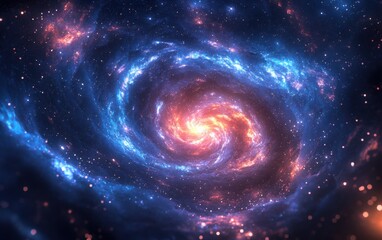 Abstract cosmic nebula swirls background featuring vibrant colors and ethereal light effects. Emphasizing a mystical and expansive space theme, ideal for sci-fi art and cosmic backgrounds.