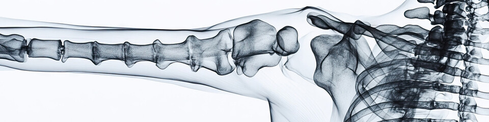 Naklejka premium Human Arm and Shoulder Bone Structure