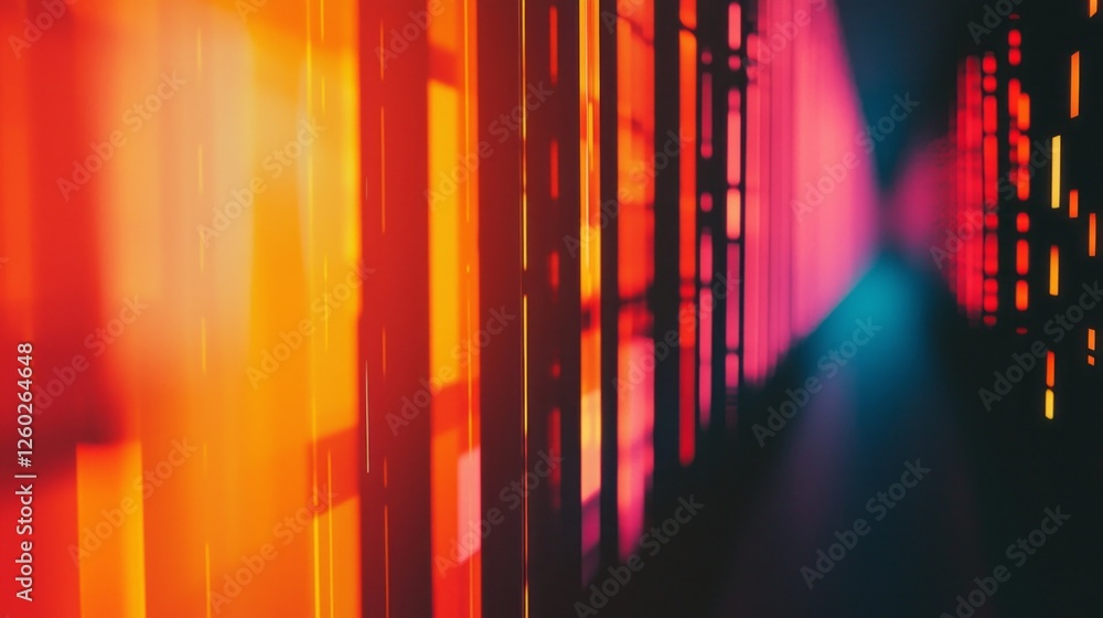 Poster Flowing colors merge in a mesmerizing blend of warm and cool tones, creating an abstract visual experience that invites exploration and interpretation in a contemporary style