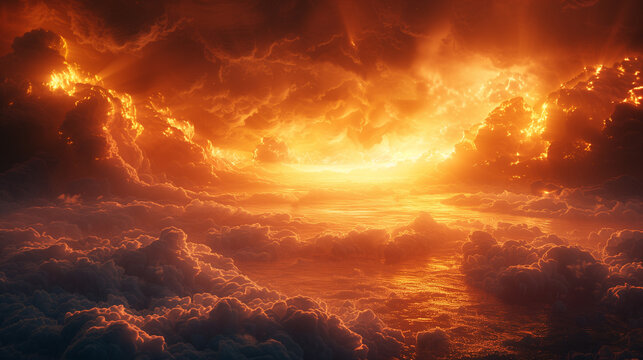 cielo que se ti&ntilde;e de rojo