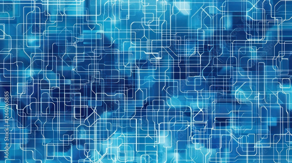 Aufkleber abstract blue technology background with circuit patterns