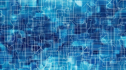 Abstract blue technology background with circuit patterns