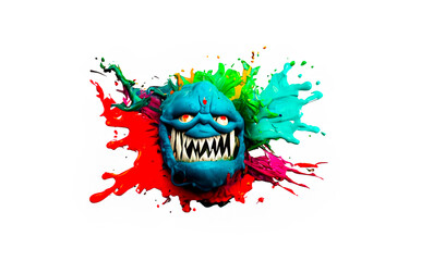 Cartoon Monster Splat 2