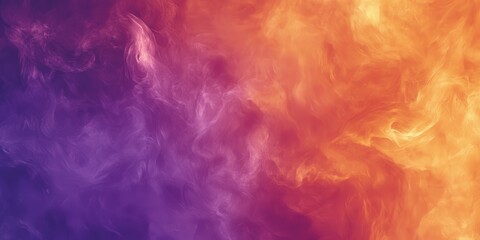 Fototapeta premium A vibrant swirl of fiery orange, bright yellow, and deep purple in a mesmerizing abstract dance, evoking the energy of an intense flame