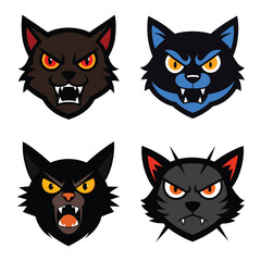 Minimalist Cat Silhouette Vector Icon for Logos & Artwork.