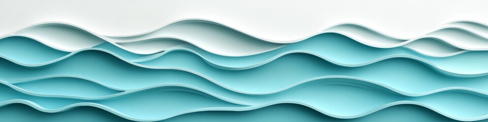 Obraz premium Abstract Minimalist Design, 3D Low Profile Style, Delicate Wave Texture Pattern Background, Elegant