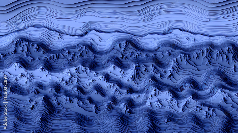 Poster exploring textured ocean waves digital art abstract environment aerial view depth perception concept