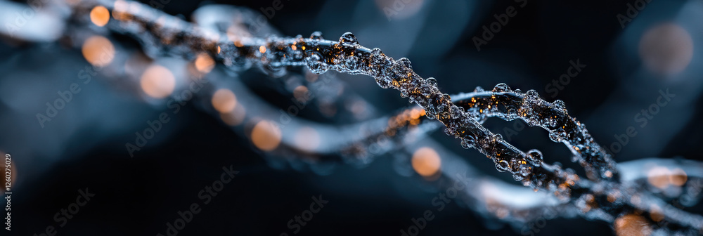 Poster intertwined water streams with bokeh background