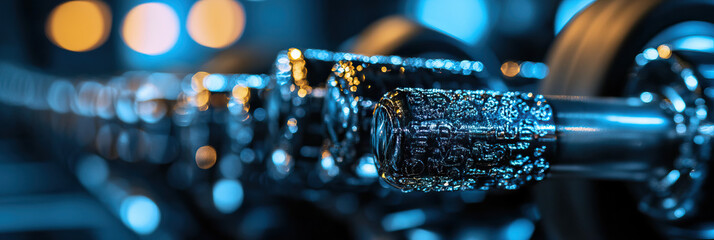 Close-up of Wet Motorcycle Hand Grips with Bokeh Background
