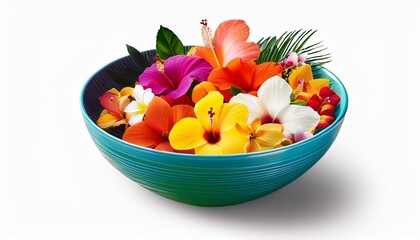 colorful tulips in a bowl