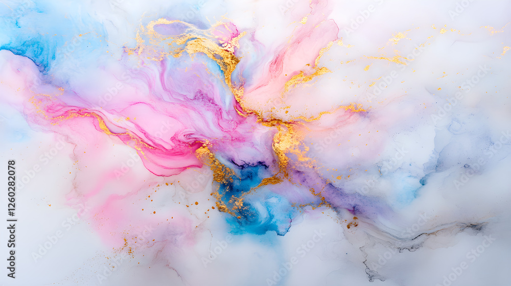 Aufkleber abstract fluid art creation studio space digital artwork colorful environment close-up view modern d
