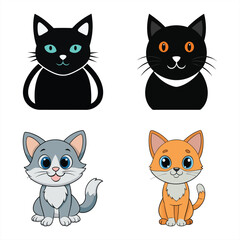 Stylized Cat Silhouette Vector – Perfect for Digital & Print Use