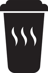 cup and mug of hot coffee or tea drink flat vector icon for food apps and websites