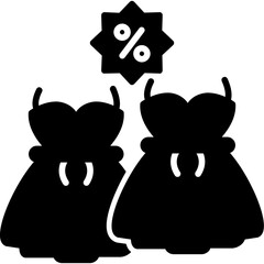 Buy One Get One Free Dress Icon
