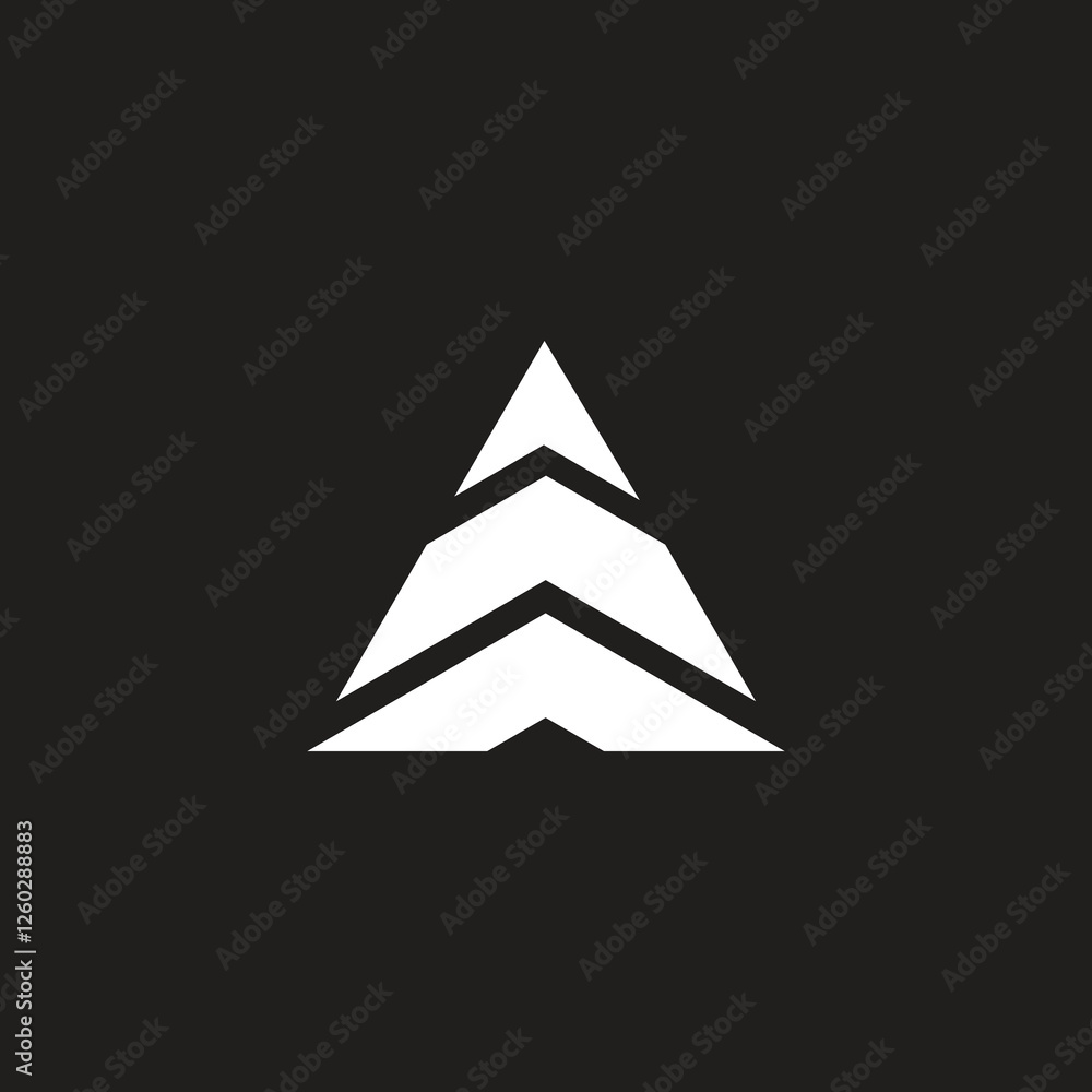 Fototapete letter a triangle shape initial unique stylish art icon logo design vector monogram, negative space 