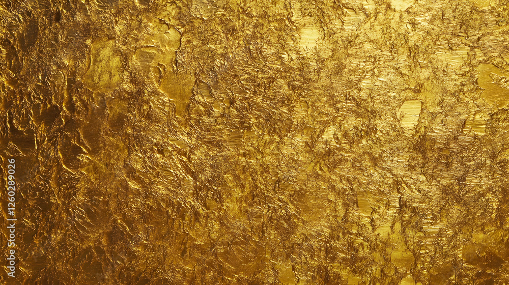 Poster highly detailed and vibrant golden metallic texture with intricate ornamental patterns ideal for lux