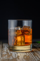 Enjoying a refreshing drink on a cozy evening with ice and rich flavor profiles