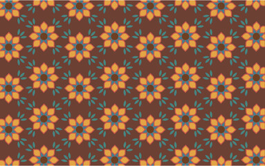 floral buds and leaves batik ...