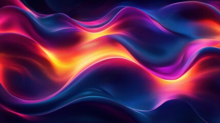 Obraz premium Abstract dynamic fluid with glowing gradients. Featuring vibrant colors and swirling patterns. Emphasizing movement and energy. Ideal for modern and energetic-themed designs.