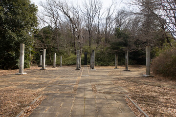 神奈川県川崎市枡形山の戸隠不動尊跡