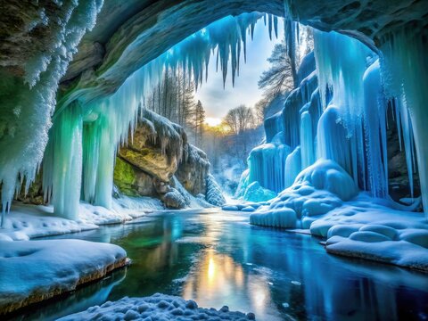 Explore the Fichtelgebirge Ice Palace: Stunning icicles and frozen landscapes await.