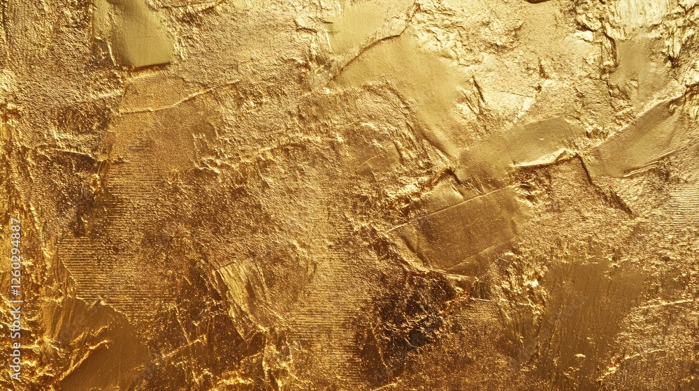 Poster luxurious golden metallic textured background with shimmering glitter brushstrokes and a high end pr