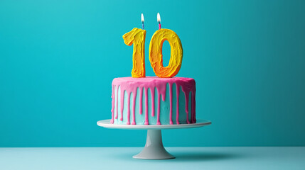 Birthday cake with number 10