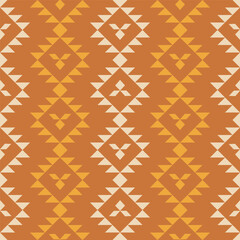 Terracotta Tribal Diamond Pattern