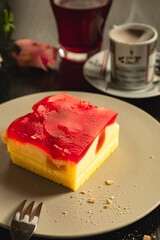 Obstkuchen mit Kaffe
