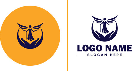 Volunteer Organization icon Nonprofit organization Charitable organization Community service group flat logo sign symbol editable vector