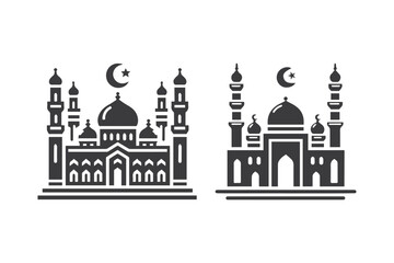 Islamic Mosque Silhouette—Minimalist Eid and Ramadan Design