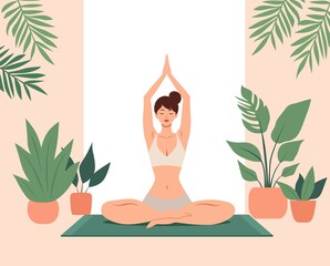 yoga in the lotus position