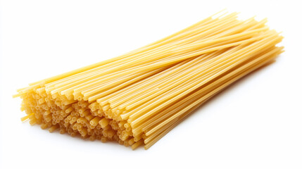 Pasta spaghetti noodles with forks isolated on white background