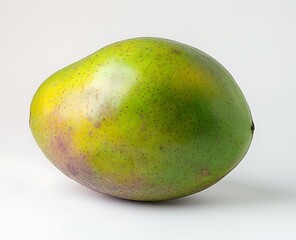 Ripe mango on white background, studio shot, food photography (1)