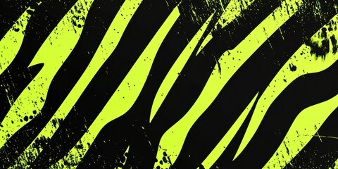 Zebra print with yellow and black stripes