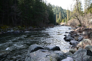 Beautiful view of the American winter in February